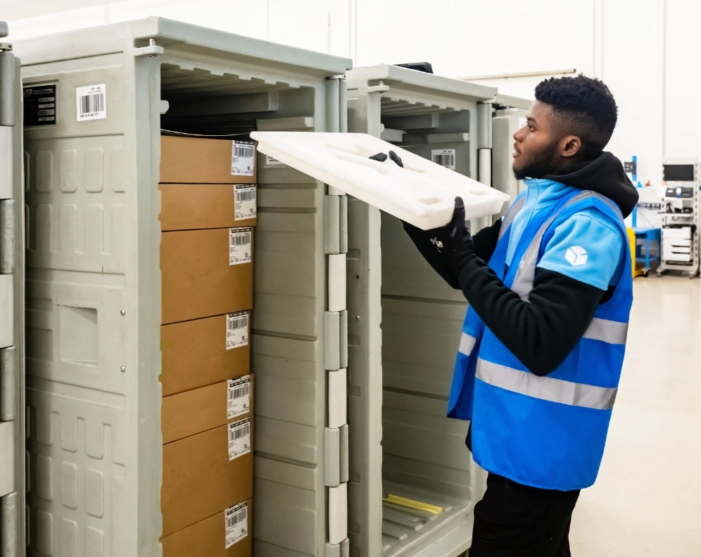 Stockage sous température dirigée de colis alimentaires