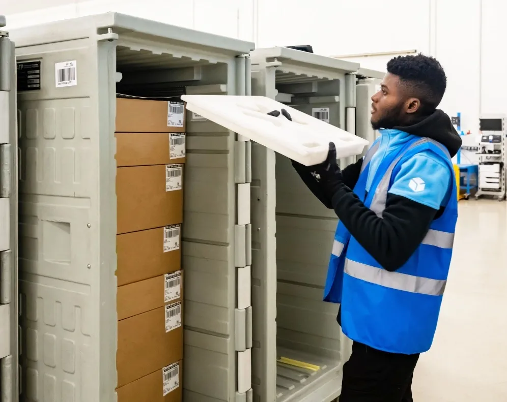 Stockage sous température dirigée de colis alimentaires
