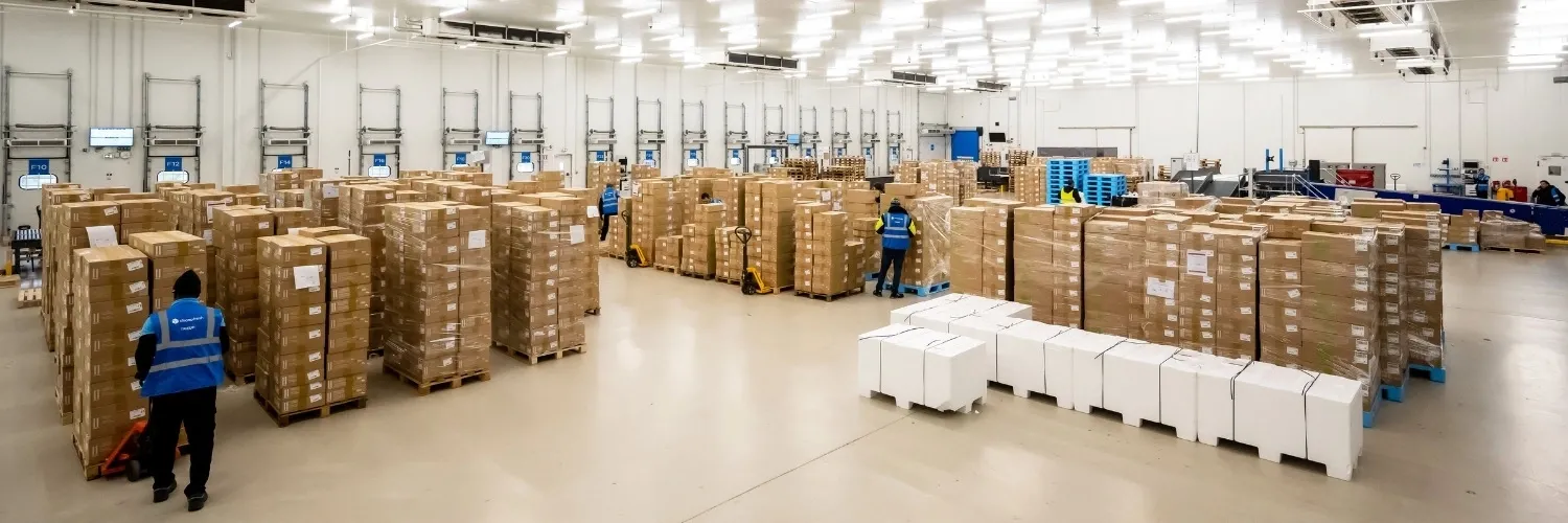 Chambre froide Chronofresh avec colis alimentaires
